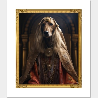 Exquisite Afghan Hound - Medieval Afghan Royal Princess  (Framed) Posters and Art